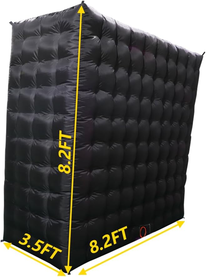 Inflatable Photo Booth Wall Background Curved Wall Background Party with Led Lights,Use in Advertising, Bars, Events, Trade Shows