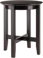 HomeStock Boldly Bohemian End Table - Artistic Design with Rich Espresso Finish, Perfect Accent Piece for Eclectic or Contemporary Interiors