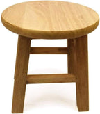 Footstool, Wooden Small Wooden Stools - and Fashionable Footstools, Compact and Lightweight Non-Slip Stools, Small Round Stools