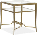 Magnussen Home Lorena Burnished Brass Rectangular End Table