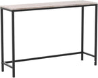 HOMERECOMMEND Console Table with Power Outlets and USB Ports,Rustic Brown | Sofa Tables with Charging Station,for Hallway, Entryway,Behind Couch Table,charging station behind couch