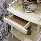 Telephone Table, European-Style Living Room Solid Wood Telephone Stand,Small Square Coffee Table,Sofa Side Table with Drawers,Side Table (