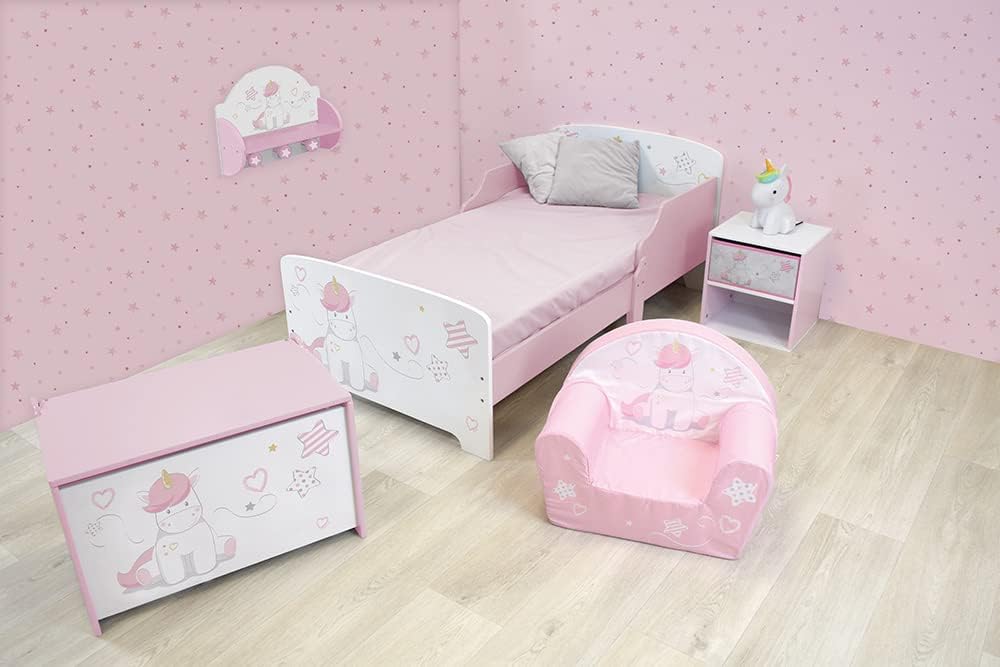 Fun House 713050 Unicorn Toy Box for Children from 3 Years White Pink