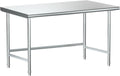 Treshin Open Base Stainless Steel Table 24" X 48" | Commercial Heavy Duty Prep & Work Table for Kitchen, Restaurant, Home, Hotel, Laundry