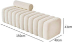 Modern Long Bench with Backrest for Changing Shoes Bedroom Bed end Walk-in Closet Rest Area Entryway(XXL)