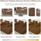 108" Brown Modular Sectional Cloud Couch for Living Room Deep Seat L Shapes Couch with Oversized Chaise Lounge, Comfy Memory Foam Flannel Fabric Sofa for Bedroom Apartment