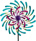 Regal Art & Gift Wave Wind Spinner – Metal Yard Decorations Outdoor | Kinetic Garden Spinner for Lawn, Pathway, or Flower Bed | Weather-Resistant Outdoor Sculpture - 32 Inch