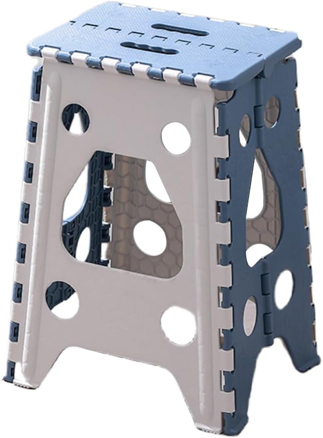 Folding Step Stool 18in Heavy Duty Step Stools for Adults Non Slip Folding Stool with Handle Portable Foldable Step Stool for Kitchen Bathroom Bedroom-Up to 400LBS
