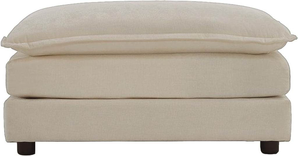 Fabric Ottomans Footrest to Combine with 2 Seater Sofa, 3 Seater Sofa and 4 Seater Sofa, Beige