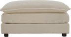 Fabric Ottomans Footrest to Combine with 2 Seater Sofa, 3 Seater Sofa and 4 Seater Sofa, Beige