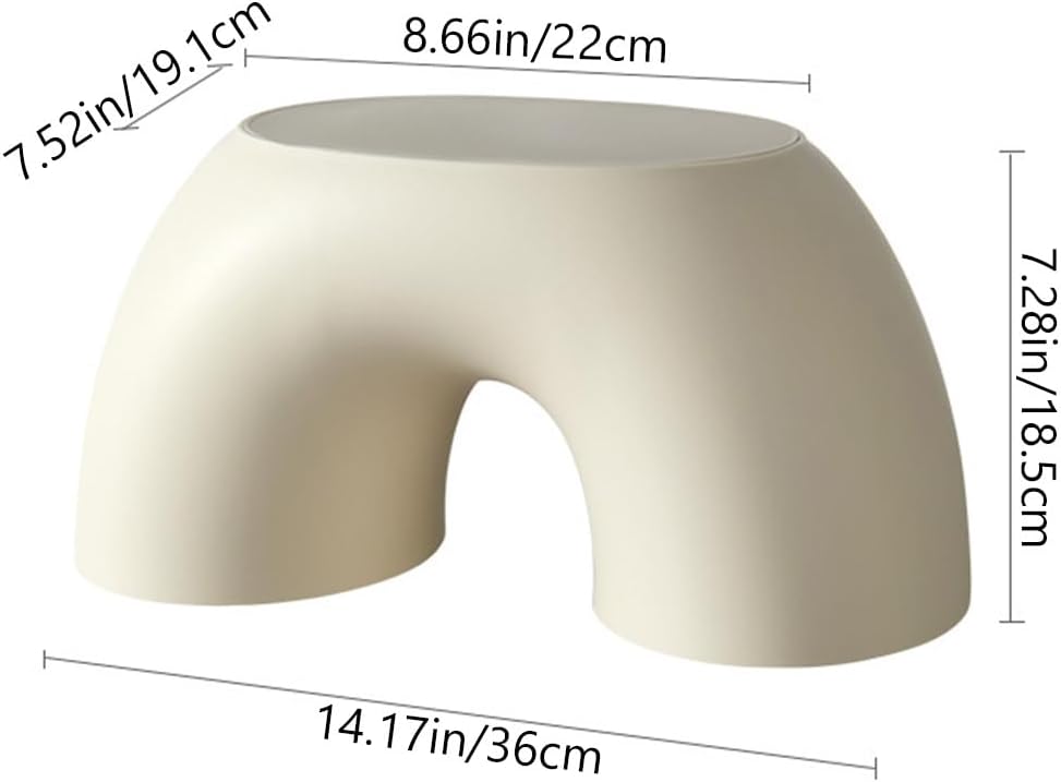 Simple Colourful Small Short Stool for Home, Non-Slip Ring Rainbow Shoe Stool for Living Room Bedroom Study Leisure Place, E