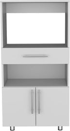 Worland Pantry Cabinet with Microwave Stand, Multi-Functional with Drawer and 2-Door