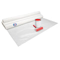 Plastic Sheeting 4 mil, 6' x 50' (300 sq.ft.), Pack of 4 - Thick Semi-Clear Plastic Sheeting for Construction, Painting, Drop Cloth, Slide&Slip - Heavy Duty LDPE Film Roll by IDL Packaging