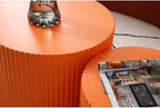 Nesting Table Set of 2, MDF Coffee Table Set for Living Room/Leisure Area (Orange + MDF)