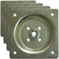 WEICHUAN Furniture Legs Mounting Hardware Sets - Include 5/16" -18 Coarse Attachment Plates, 5/16" -18 Coarse Hanger Bolts, Threaded Nuts, Screws Adapters 4 Sets, for Sofa Couch Chair Legs (Pack of 4)