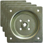 WEICHUAN Furniture Legs Mounting Hardware Sets - Include 5/16" -18 Coarse Attachment Plates, 5/16" -18 Coarse Hanger Bolts, Threaded Nuts, Screws Adapters 4 Sets, for Sofa Couch Chair Legs (Pack of 4)