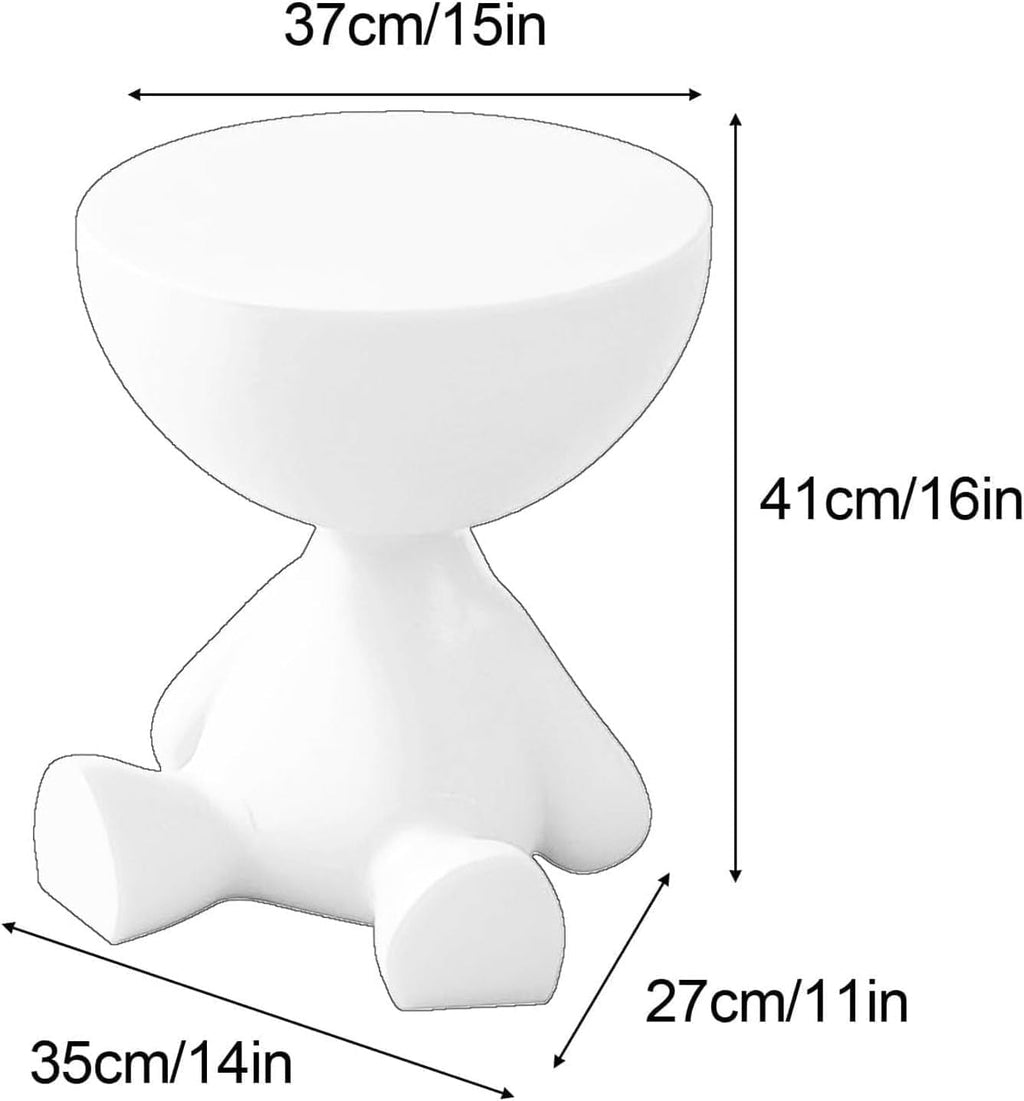 Circle Side Table, Round Modern End Table, Waterproof & Durable, Small Coffee Table for Living Room, Bedroom, Bedside, Versatile Accent Table - Transparent