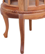 Vitrine Cabinet,Nightstand,Telephone Table,Bedside Sofa Table,for Living Room,Entryway, Hallway,Kitchen, Bedroom,With 1 tray,2 doors and 1 compartment,Natural 19.7"x19.7"x29.9" Solid Mahogany Wood