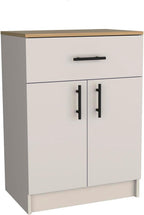 Multistorage Pantry Cabinet, One Drawer, Two Interior Shelves Ivory - Natural Oak