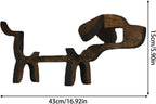 Wooden Dog-Shaped Wine Bottle Holder, Freestanding Tabletop Rack, Natural Wood, Beech Wood, Novelty Animal Style