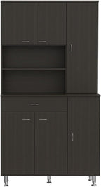 90 Kitchen Pantry, One Drawer, Multiple Cabinets, Two Open Shelves,for use in Restaurants