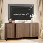 AMERLIFE 63" Fluted Sideboard Buffet Cabinet with Storage