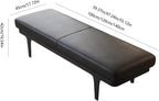 Modern PU Leather Upholstered Bedroom Bench, Padded Entryway, End of Bed with Metal Legs, for Decorative, Living Room, Dining Entryway(120 * 45 * 42cm)
