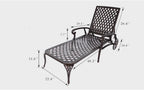 Saiveina Aluminium Cast Lounge Chair 1pcs Brown