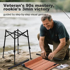 Odoland Portable Camping Table, Folding for Beach Outdoor Adjustable Height | 16.5"-23.6"H, Storage Bag for Camp, Cooking, Picnic, Travel, Backyards, Fishing, Park