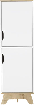 British Single Kitchen Pantry, Four Storage Shelves, Double Doors Cabinets