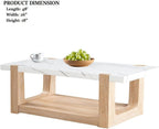 Modern Contemporary 3 Piece Table Set, Faux Marble Top Coffee Table End Table & Sofa Table