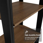 Madesa Kitchen Pantry Storage Rack with 2 Drawers, 7 Shelves and Hanging Space 51" L Multiuse Modular Cabinet for Kitchen Organization - Black/Brown