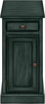 Monarch Specialties I 3992 Accent Table, End, Side Table, Nightstand, Antique Blue Veneer, Traditional