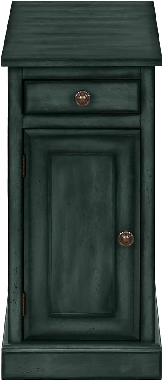Monarch Specialties I 3992 Accent Table, End, Side Table, Nightstand, Antique Blue Veneer, Traditional