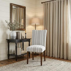 HomePop Parsons Dining Chair - Gray Striped Pattern (Set of 2)