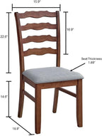 ACTU-Wood Chairs Classic Ladder Back Dining Chairs Set of 2, Cherry Color