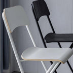 25in/29in Folding Breakfast Bar Stool, Modern Foldable Wooden Seat Tall Chair with Back and Footrest, Collapsible Counter Height Stool for Dining Room Kitchen Balcony Living Room ( Color : White , Siz