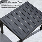 PURPLE LEAF Pool Lounge Chaise Set of 3 Outdoor Lounger Chair, Navy Blue | 2 Chaise + 1 Table, Aluminum Frame, Adjustable Headrest & 5 Recline Angles, Stackable, UV Textilene Fabric, S-Curve Backrest