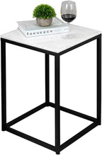Telephone Table, Marble Side Table Nordic Living Room Square Sofa Corner Table Telephone Table Bedroom Bedside Table Balcony Coffee Table,Black