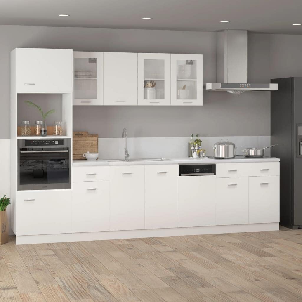 White Engineered Wood Drawer Bottom Cabinet with Shelf Storage, Modern Scandinavian Design for Kitchen Organization and Easy Assembly, Durable Furniture for Compact Spaces