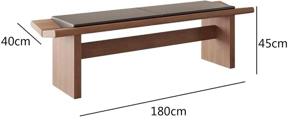 Modern Wooden Long Shoe-Changing Bench for Bedroom Dressing Room Leather Bed end Upholstered Entryway(XL)