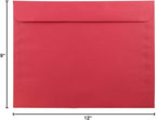 JAM PAPER 9 x 12 Booklet Colored Recycled Envelopes - Red Recycled - 25/Pack