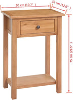 Console Table, Solid Oak Wood, 29.5 Tall, Ample Storage, Perfect for Living Room or Entryway, Durable Design, Versatile Style