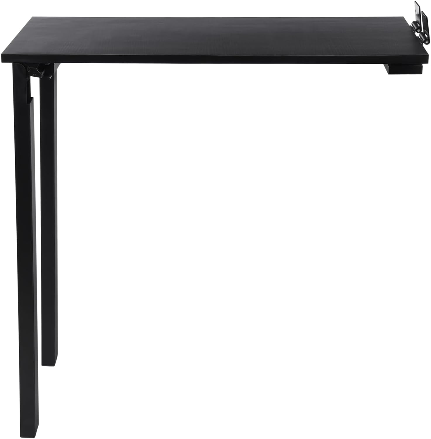 Folding Dining Table, Wall Mounted Folding Table with Support Legs, 29.52 x 15.75 x 29.13 Inch Sturdy Kitchen Desk, Wooden Desk for Small Space Bedroom Living Room Study Room Lounge Office (Black)