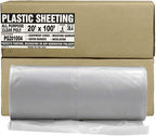 Aluf Plastics Clear All Purpose Poly Sheeting, Extra Strong, 4 mil, 20' x 100' for Painting & Furniture (1 Pallet of 25 Pack)