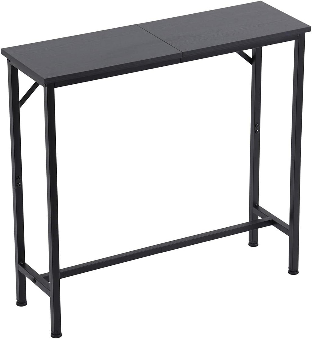 LITA Console Table, 29.5" Narrow Entryway & Thin Sofa Table for Behind Couch, Accent Table for Hallway, Living Room & Bedroom, Black