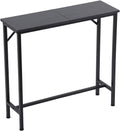LITA Console Table, 29.5" Narrow Entryway & Thin Sofa Table for Behind Couch, Accent Table for Hallway, Living Room & Bedroom, Black