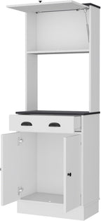 White and Black 2 Cabinet Kitchen Pantry