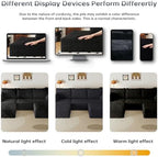108" U-Shape Modular Sectional Cloud Couch with Ottoman, Deep Seat Couch with Oversized Chaise Lounge, Comfy Flannel Fabric Sofa for Living Room Bedroom Apartment Game Room Basement