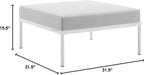 Modway Harmony Sunbrella® Outdoor Patio Aluminum Ottoman in Gray Gray